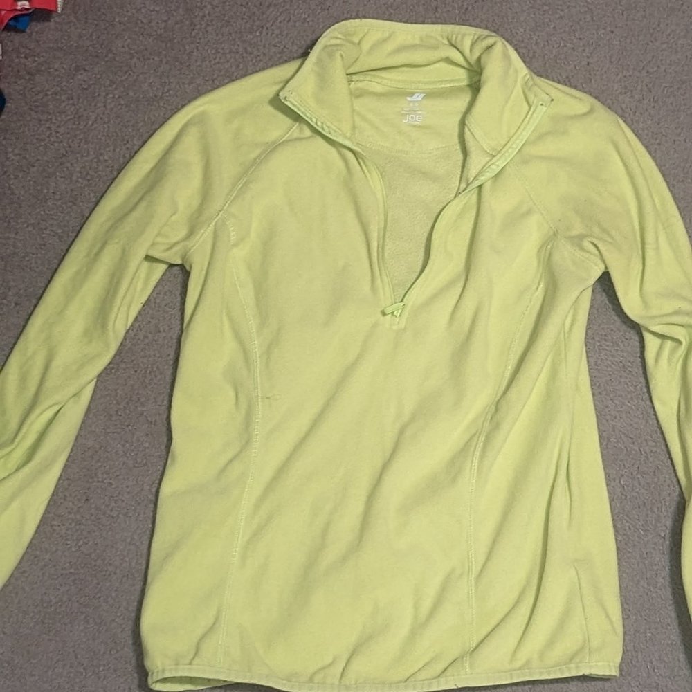 Lime green ladies fleece pullover